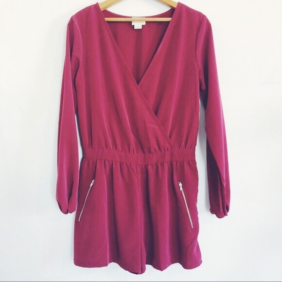 one clothing Dresses & Skirts - Long sleeve red romper Small - fits Medium